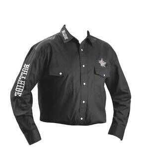 NEW BULLHIDE HATS men's pbr embroidered rodeo western shirt in black